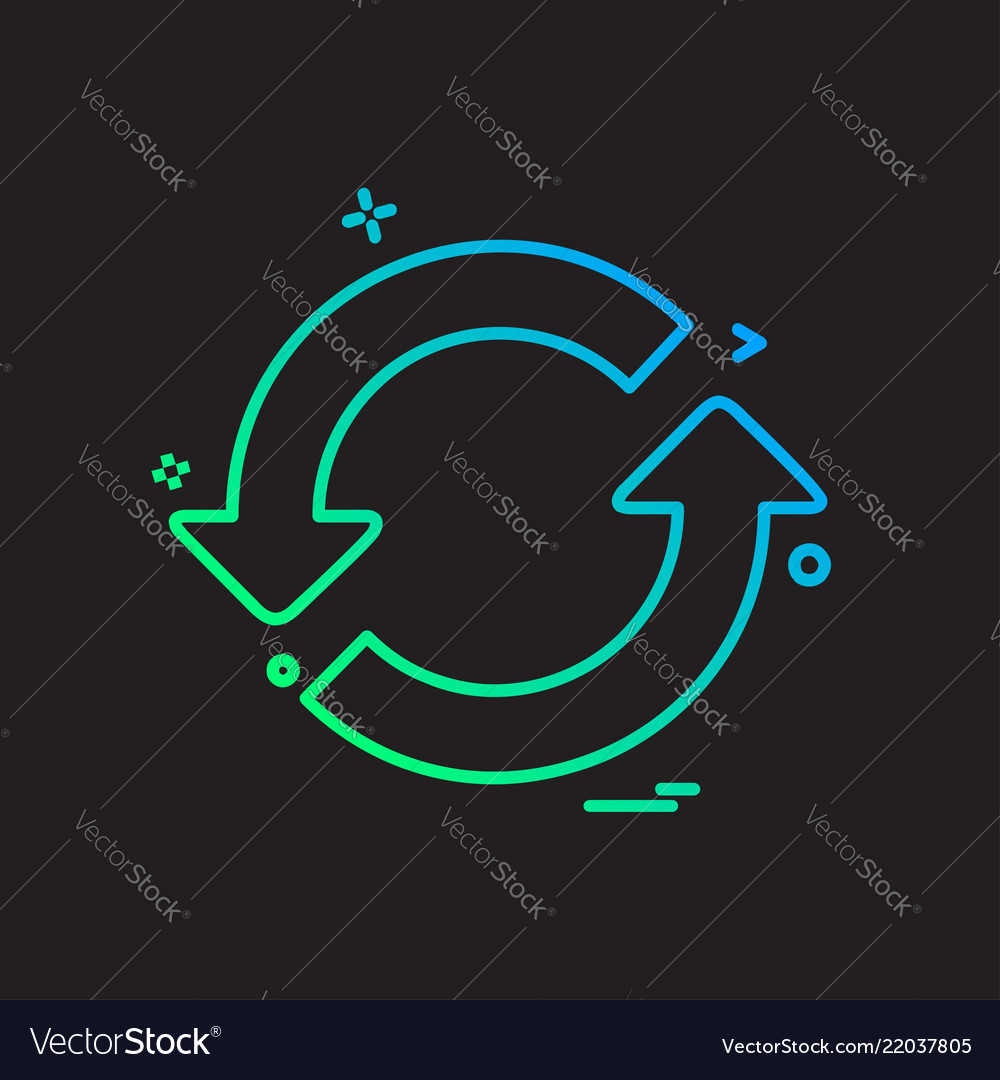 Refresh icon design vector image Refresh icon design