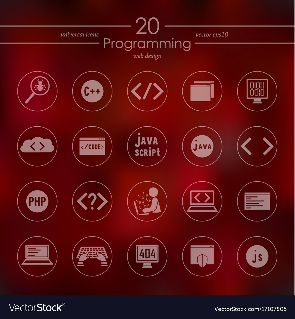 Set of programming icons