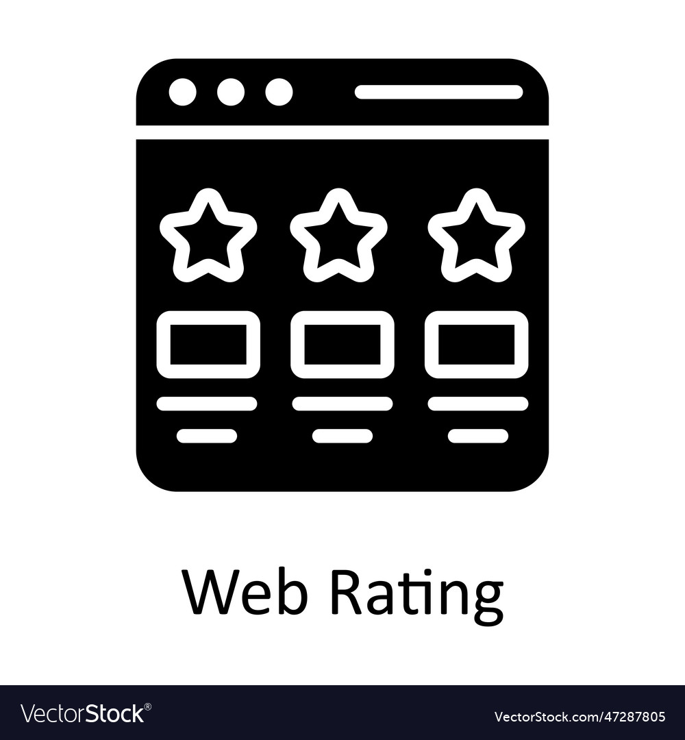 Web rating solid icon design