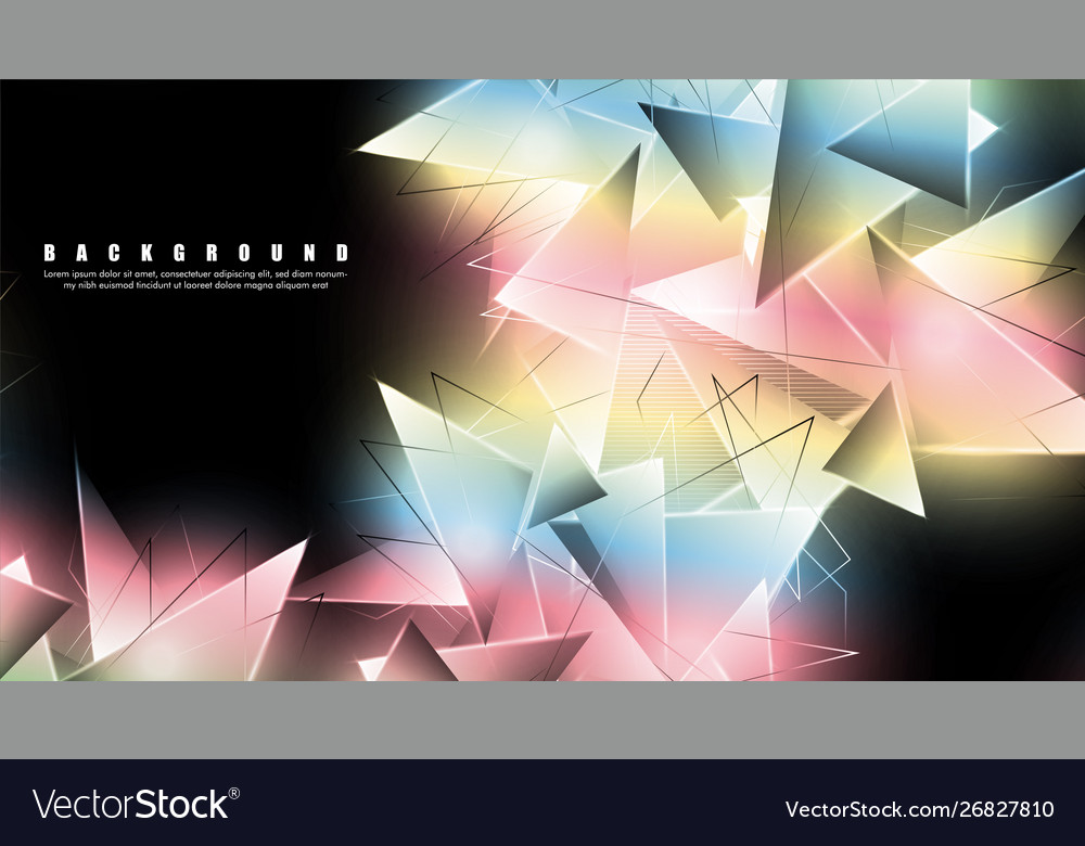 Abstract background with glowing triangles Vector Image Abstract background with glowing triangles