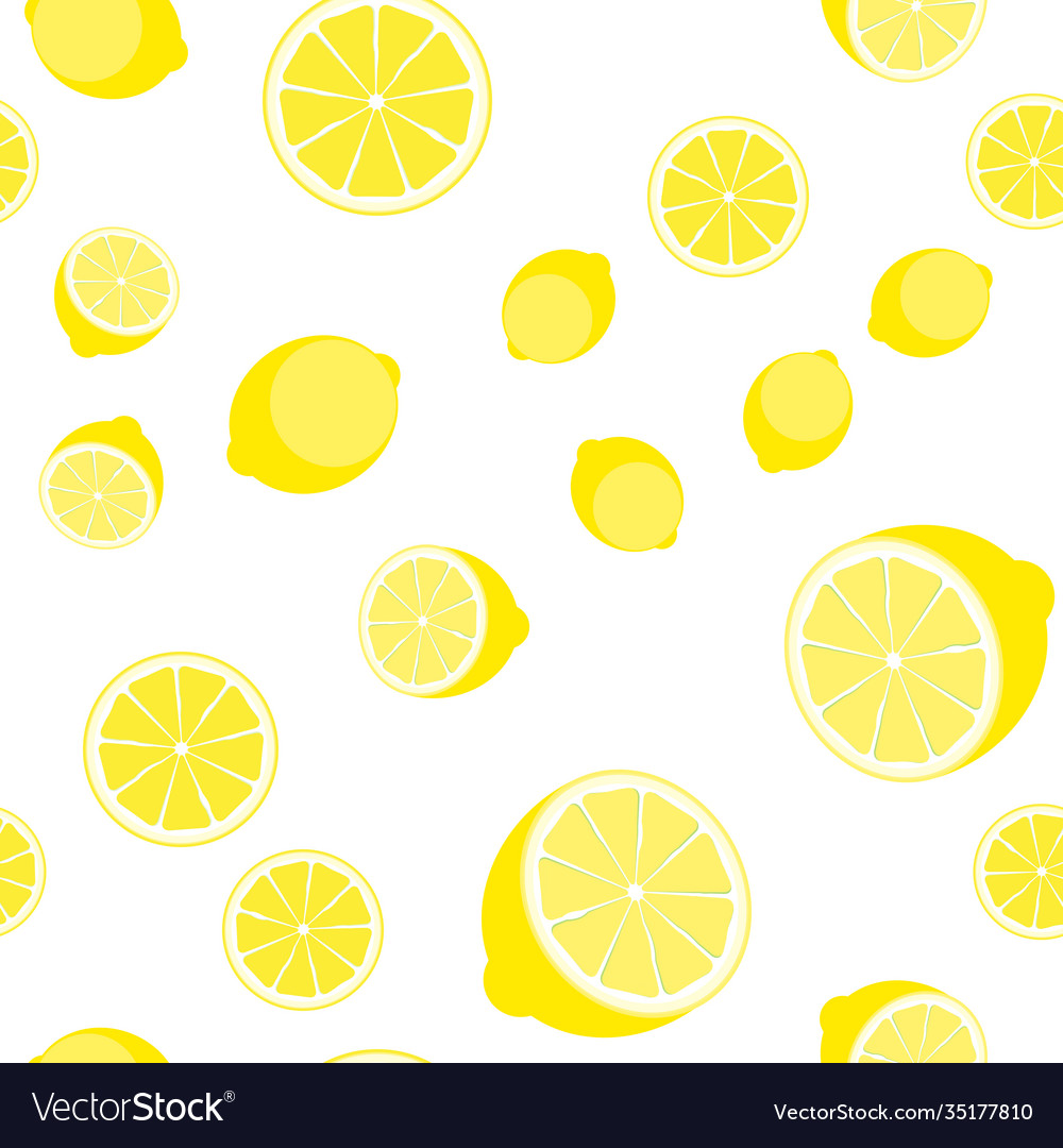 Abstract lemon seamless pattern background vector image Abstract lemon seamless pattern background