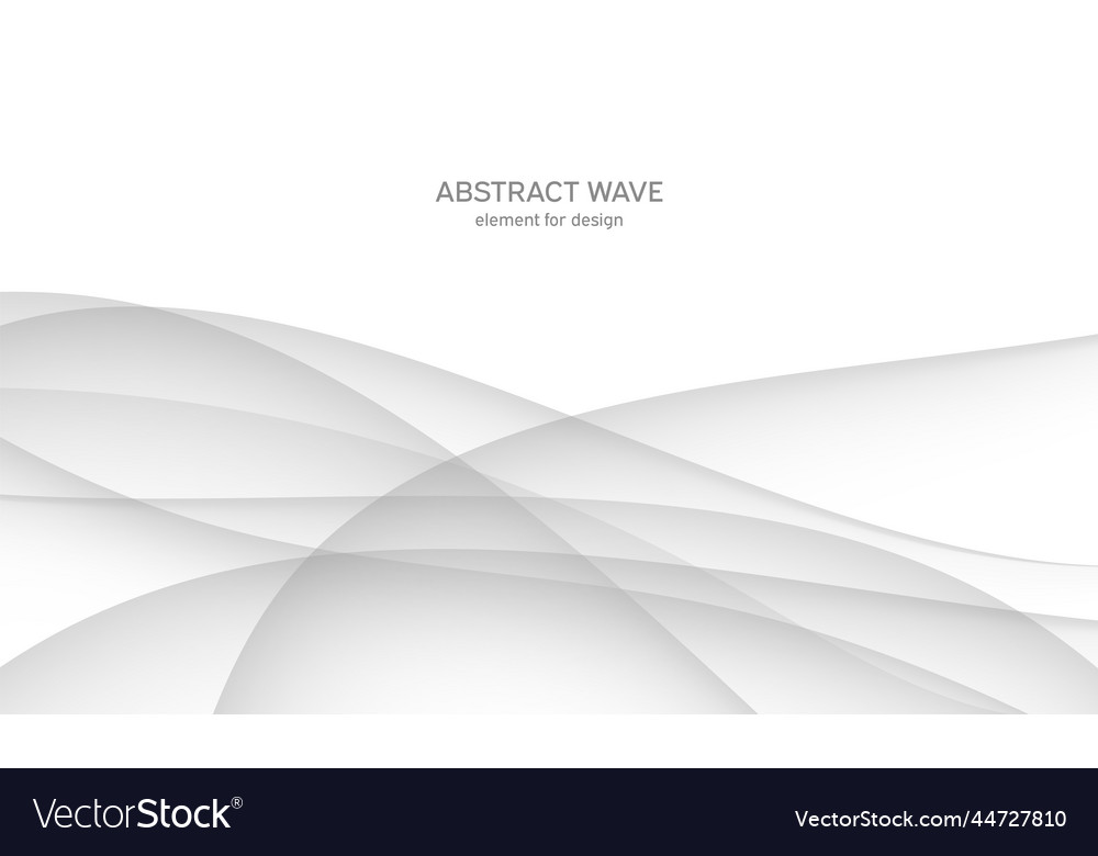Abstract white background with smooth gray lines Vector Image Abstract white background with smooth gray lines
