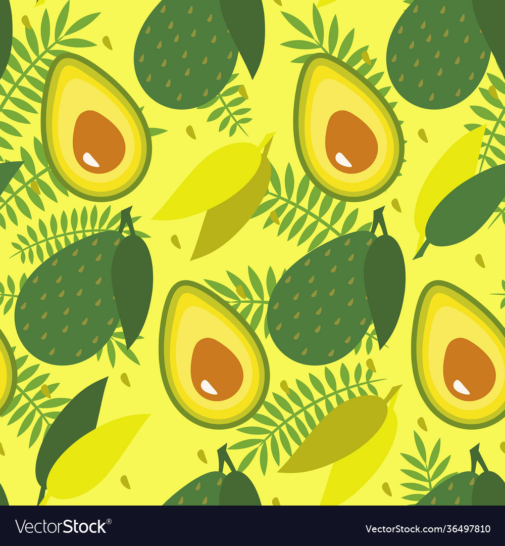 Avocado pattern vector image Avocado pattern