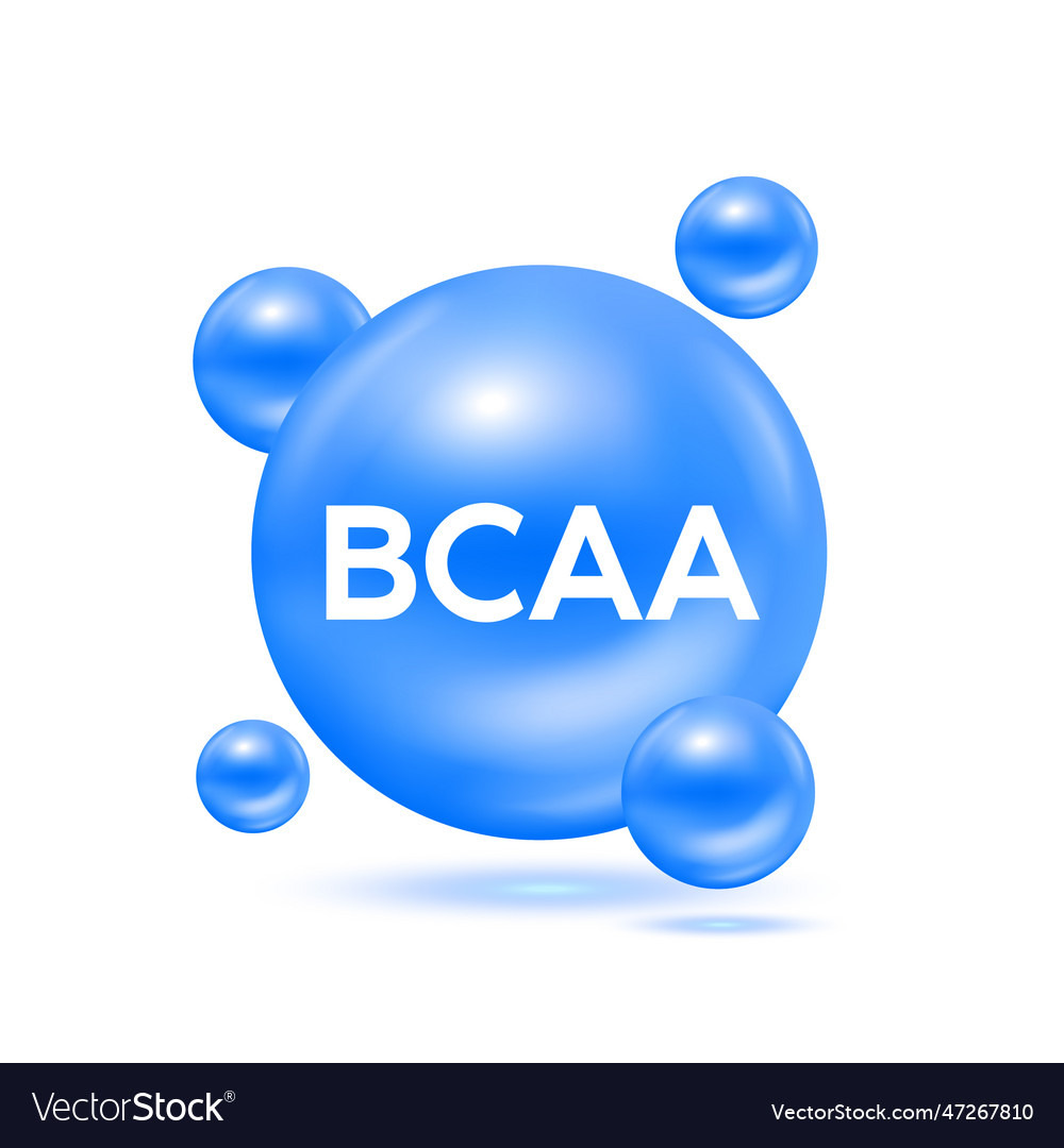 Bcaa branched chain amino acid Royalty Free Vector Image