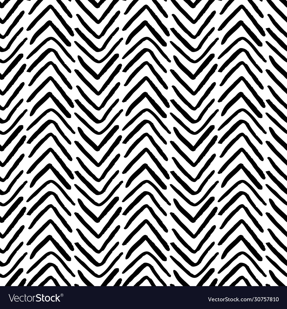 Black & White Grunge Herringbone Pattern