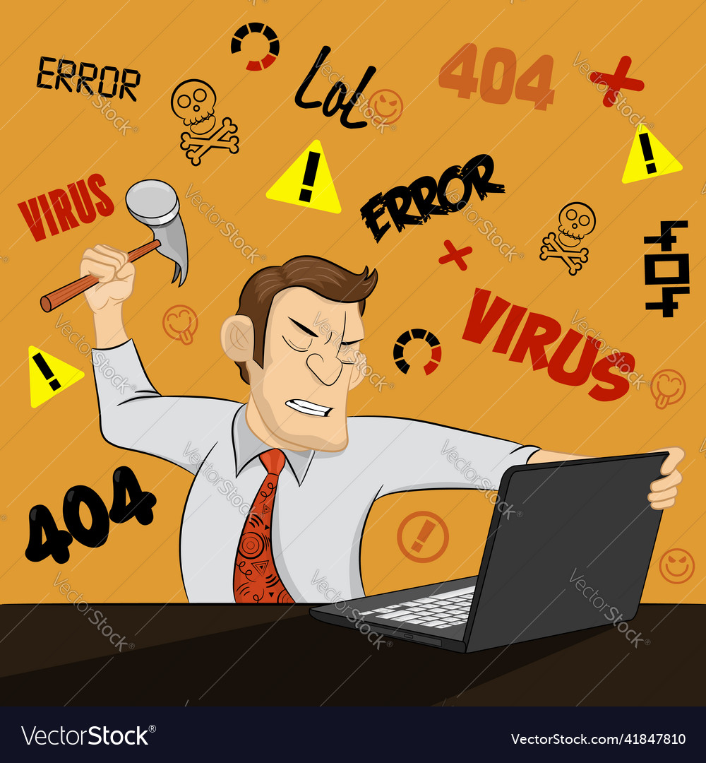 Computer problem vector image Computer problem