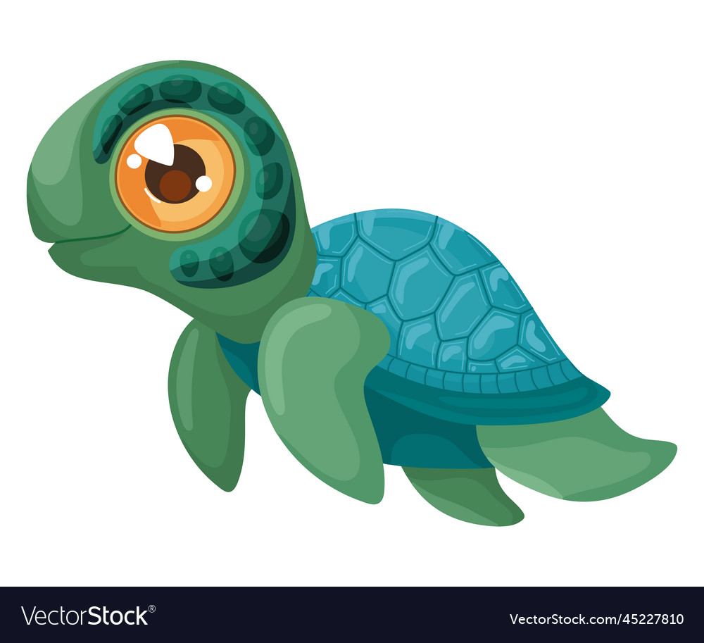 Cute turtle design Royalty Free Vector Image - VectorStock