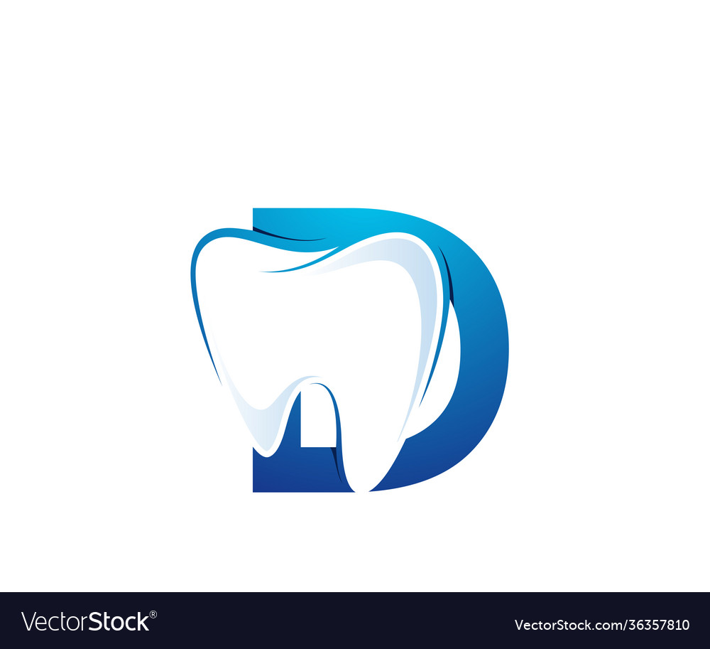 Dental letter d icon logo design template Vector Image