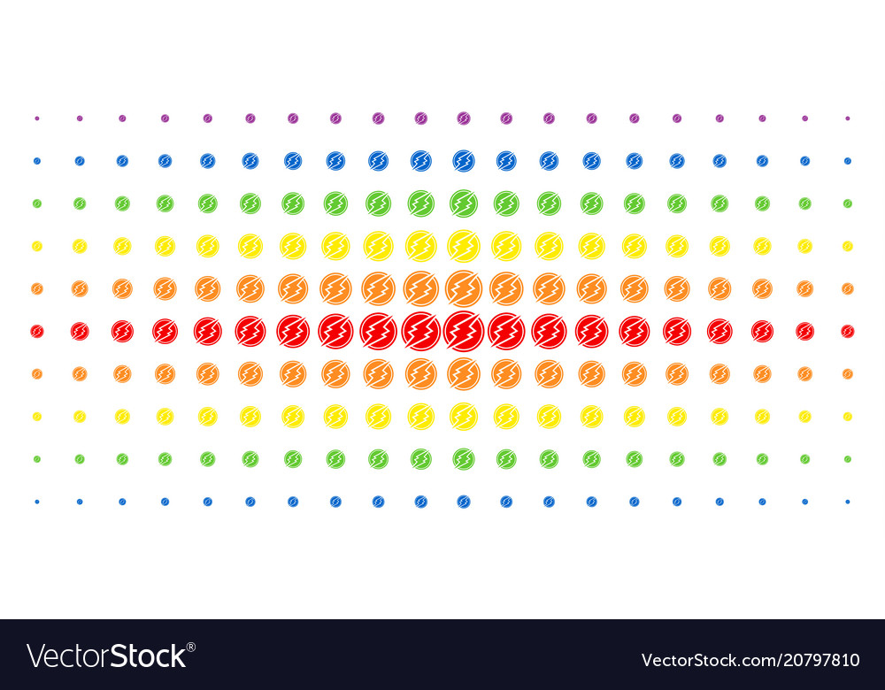 Electroneum spectrum halftone matrix vector image Electroneum spectrum halftone matrix