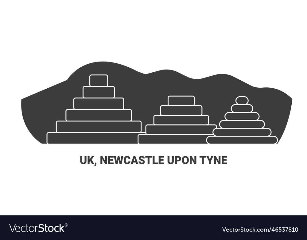 England Newcastle Upon Tyne Travel Landmark Vector Image