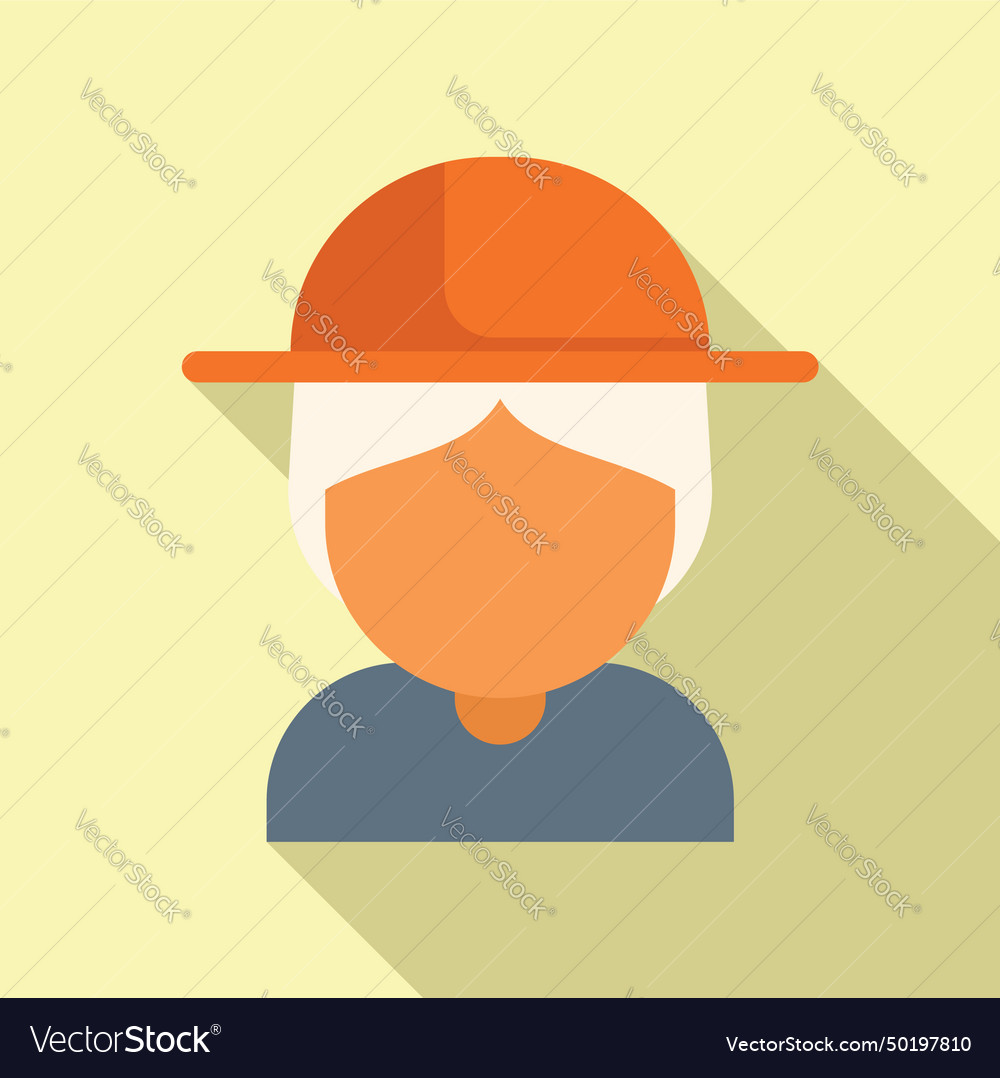 Grandma voyage icon flat life health Royalty Free Vector