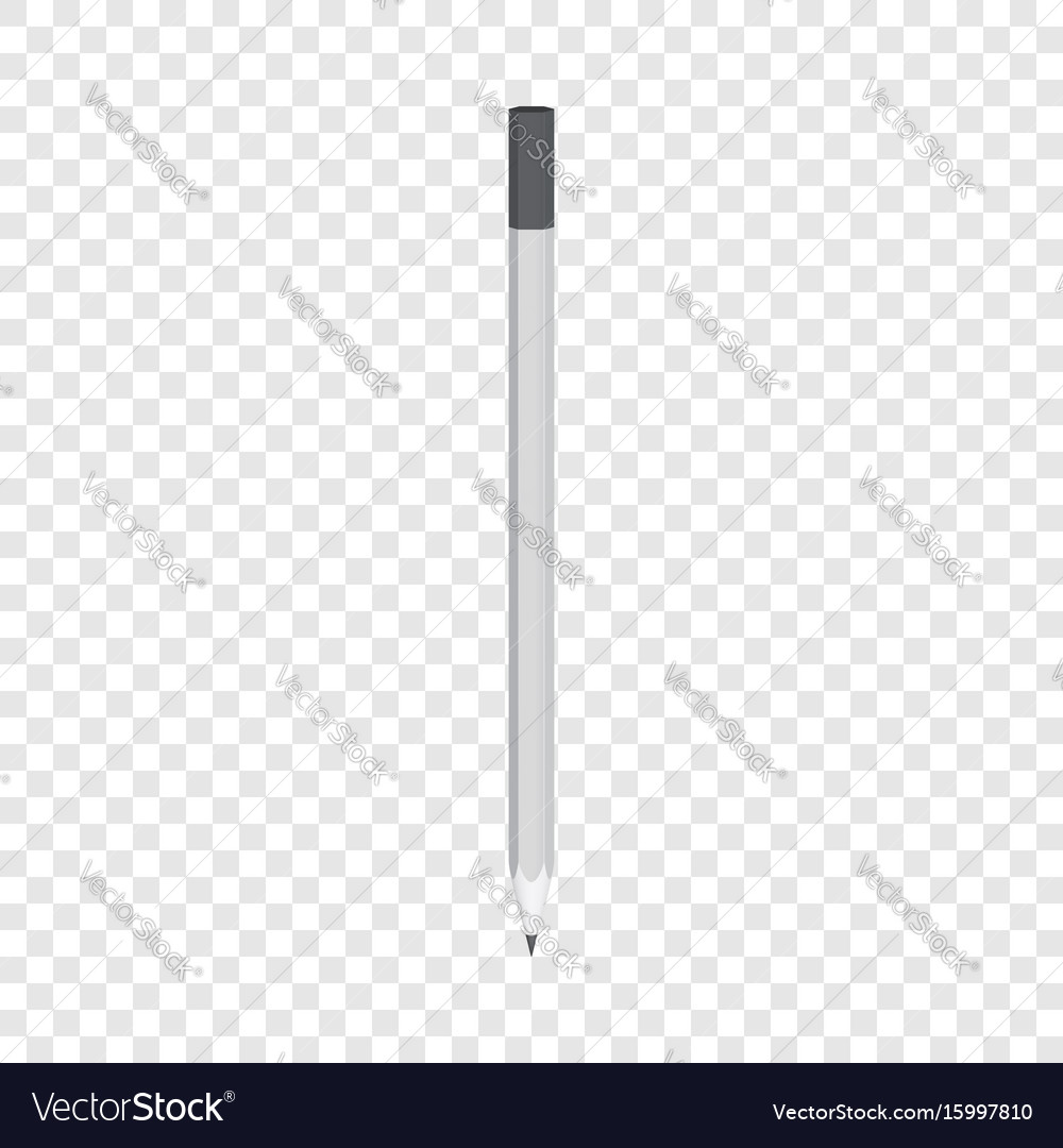 Download Gray Wooden Sharp Pencil Mockup Realistic Style Vector Image