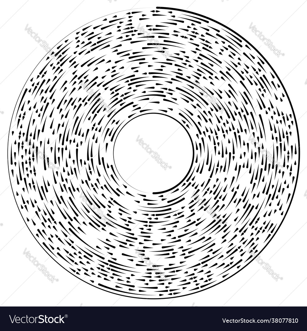 Gyrate rotating segmented lines circular element Vector Image Gyrate rotating segmented lines circular element