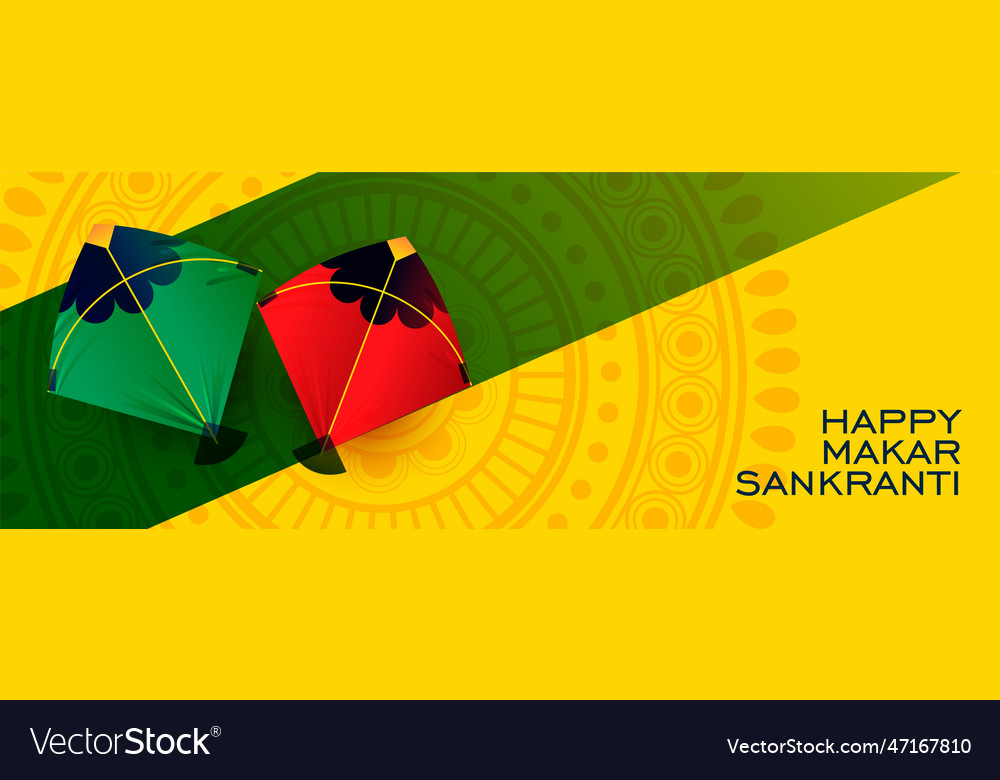 Happy makar sankranti hindu festival of kite