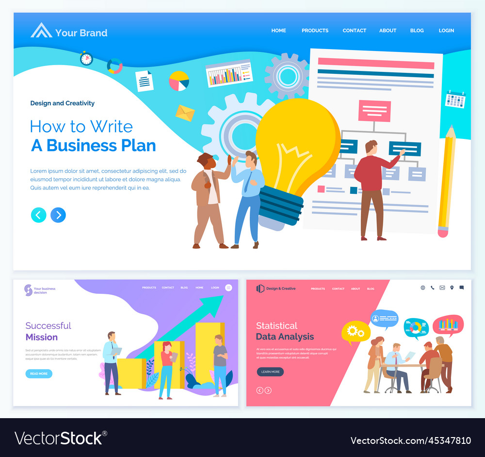 How to write business plan main document vector image How to write business plan main document