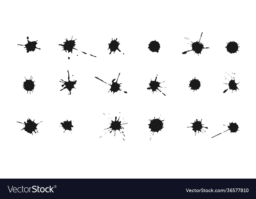 Ink blots and splashes collection