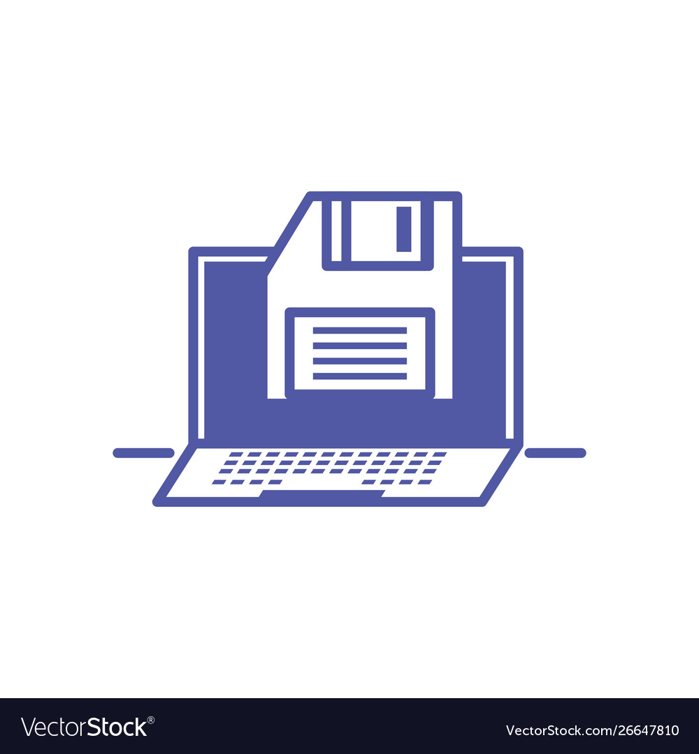 Laptop computer device with floppy disk