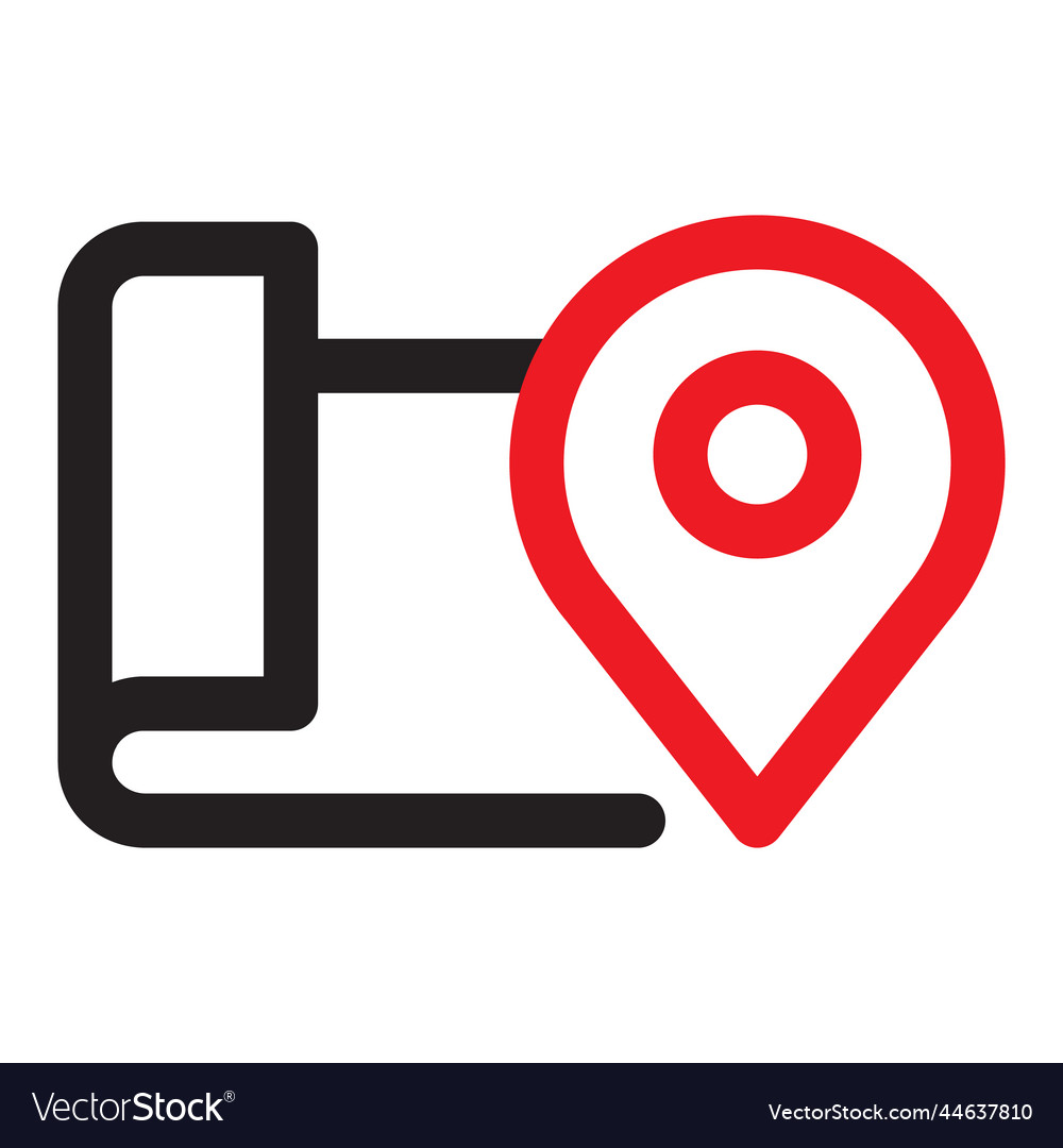 Map with pin geo locate pointer icon maps Vector Image Map with pin geo locate pointer icon maps