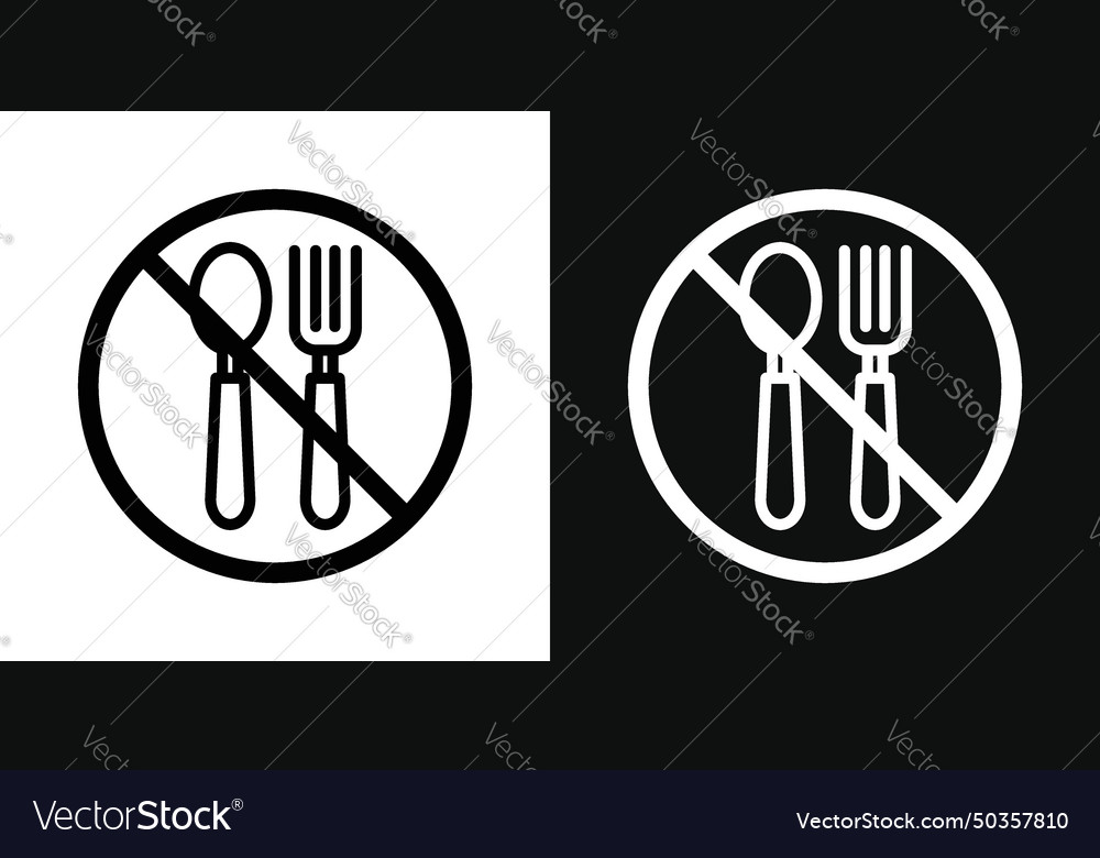 No food icon set ban drink and symbol