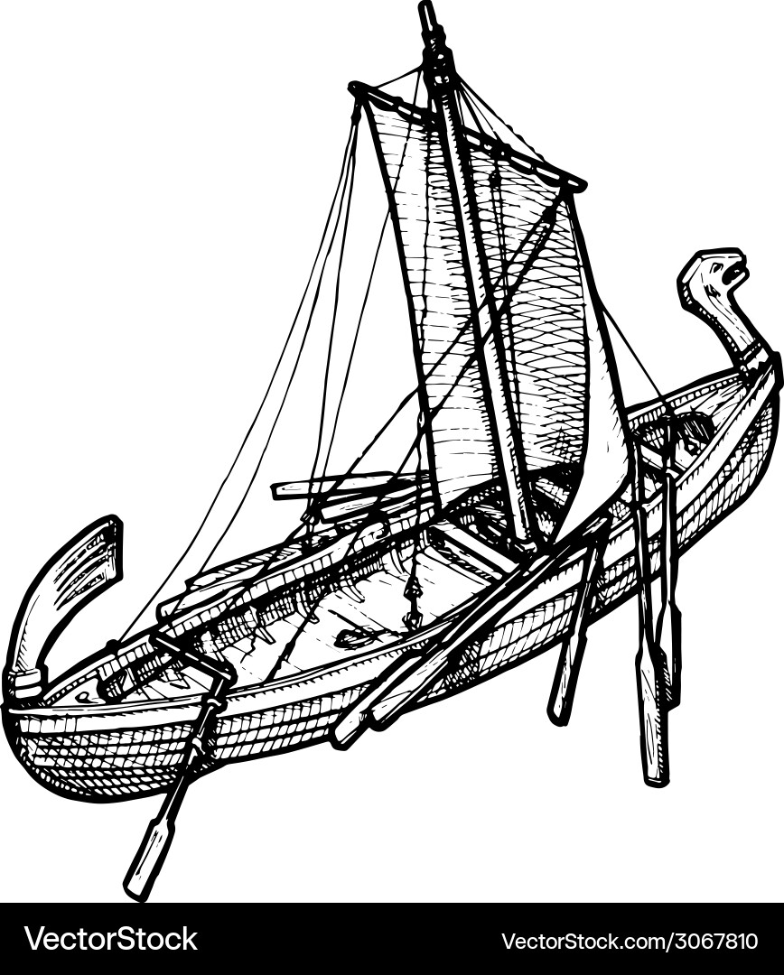 Old ship Royalty Free Vector Image - VectorStock