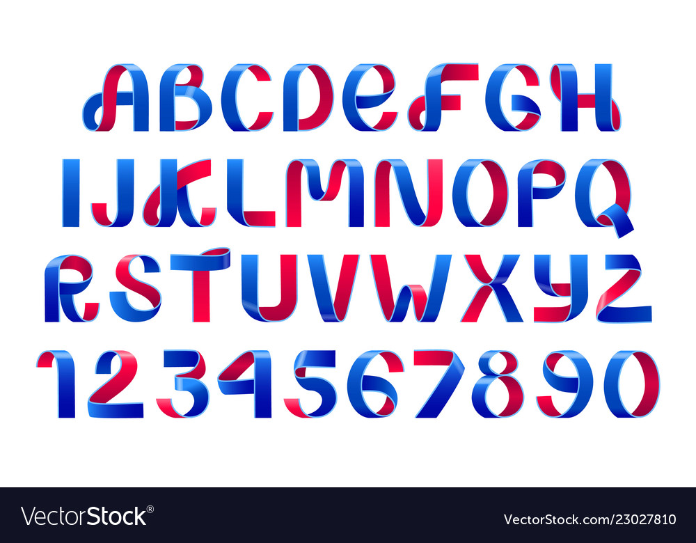 Paper folding alphabet white and black vector image Paper folding alphabet white and black