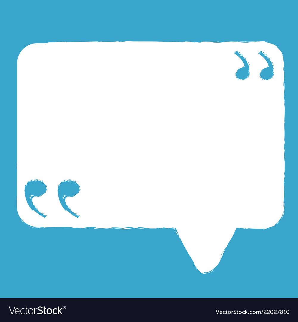 Quotation mark speech bubble sign icon design