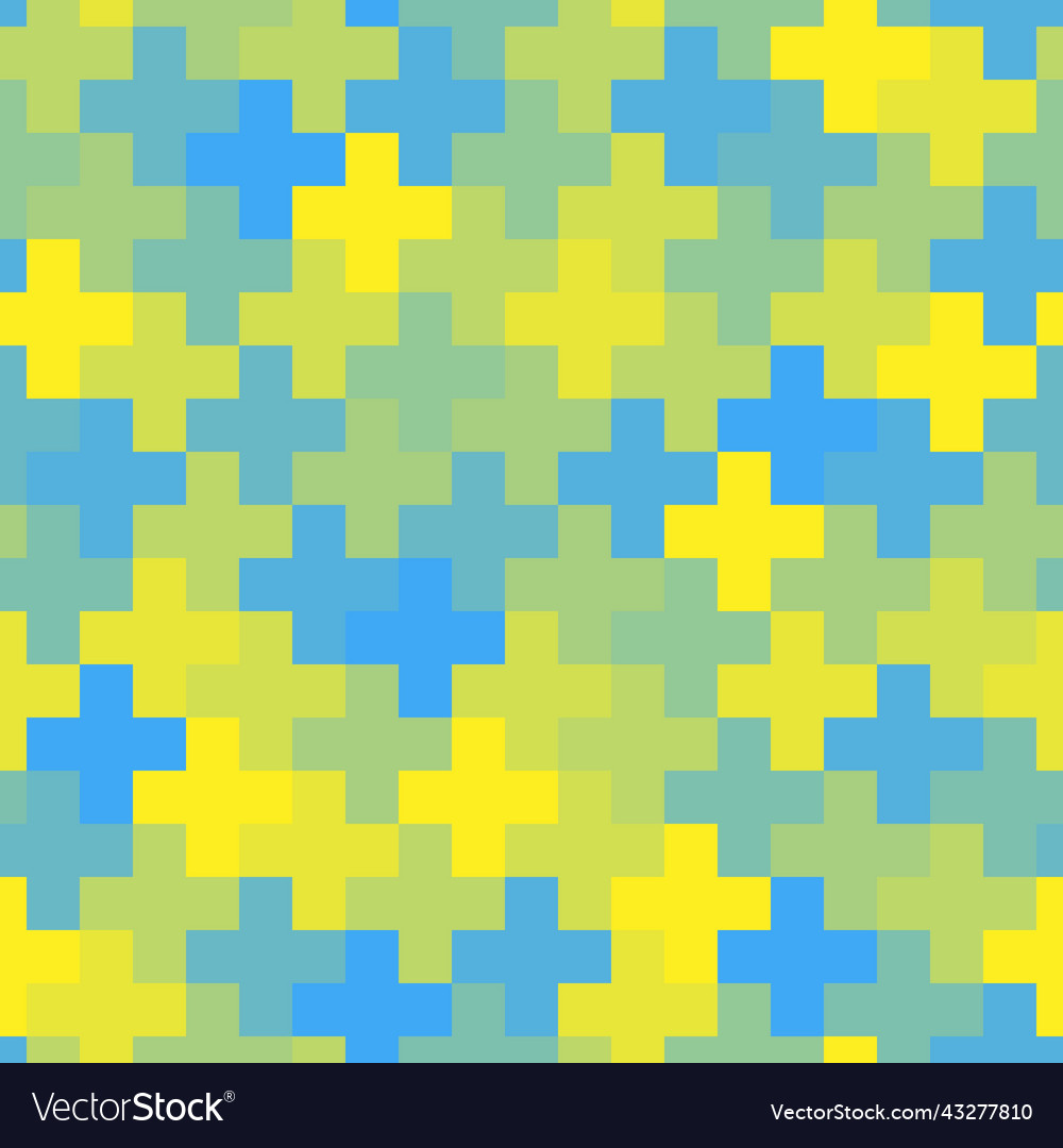 Seamless abstract geometric pattern with cross