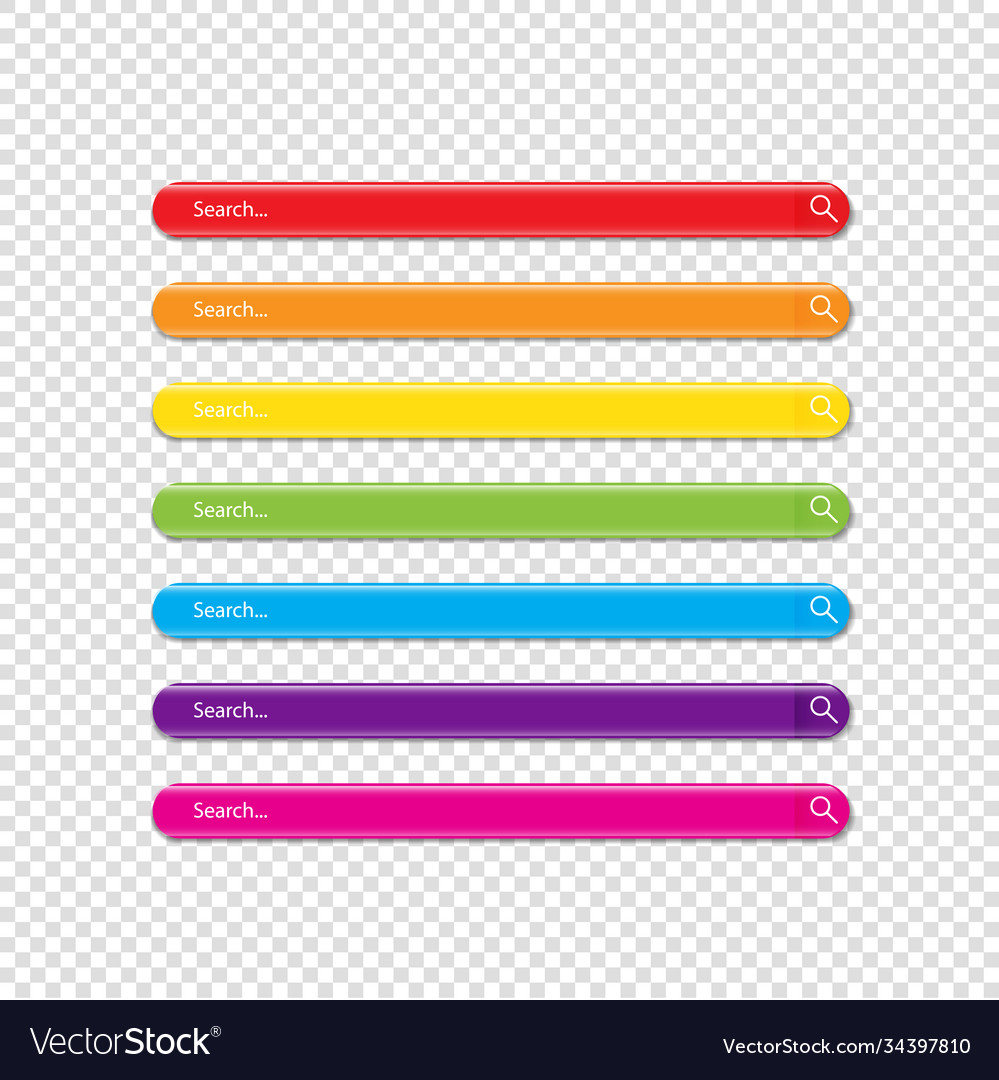 Search bar template for internet searching design vector image Search bar template for internet searching design