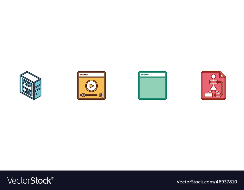Set computer online play video browser window