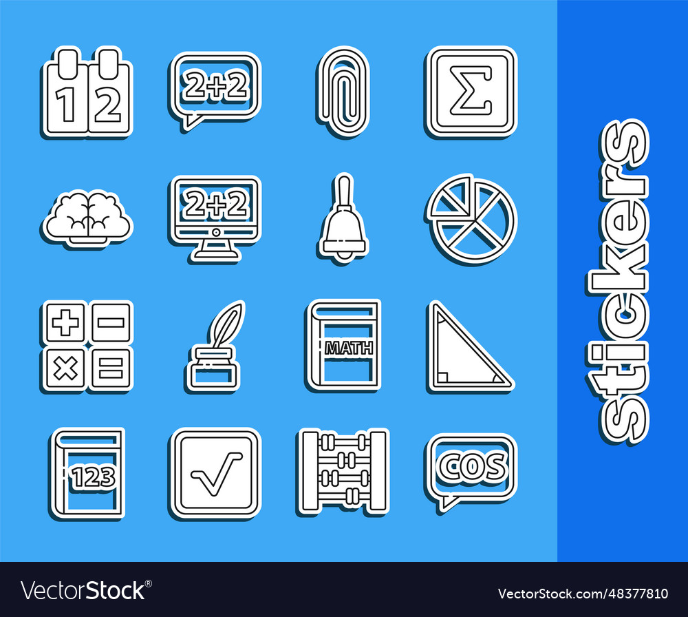 Set line tablet with calculator calendar abacus