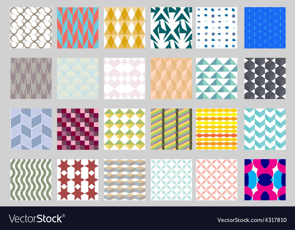 Set of simple geometric pattern