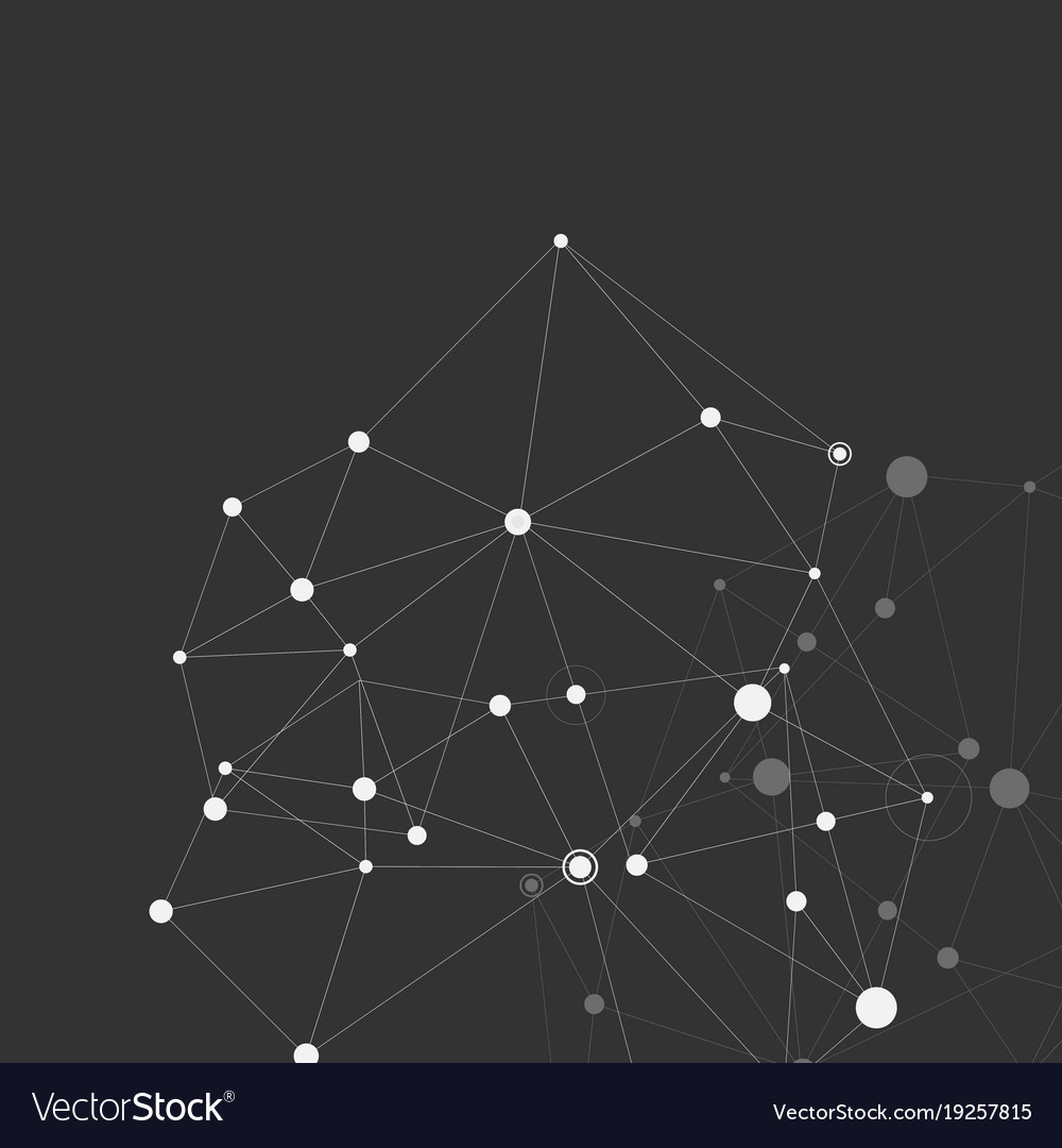 Abstract background with connected line and dots