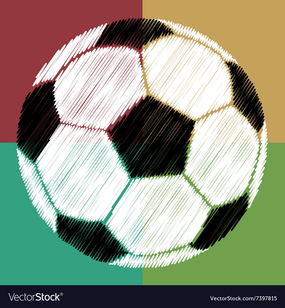 Abstract soccer ball Royalty Free Vector Image