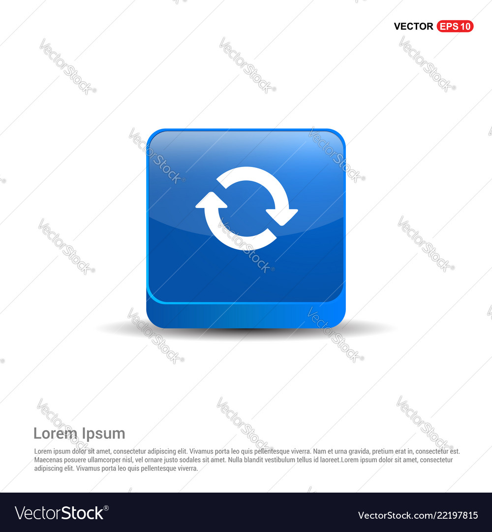 Circular Reload Button - Blue