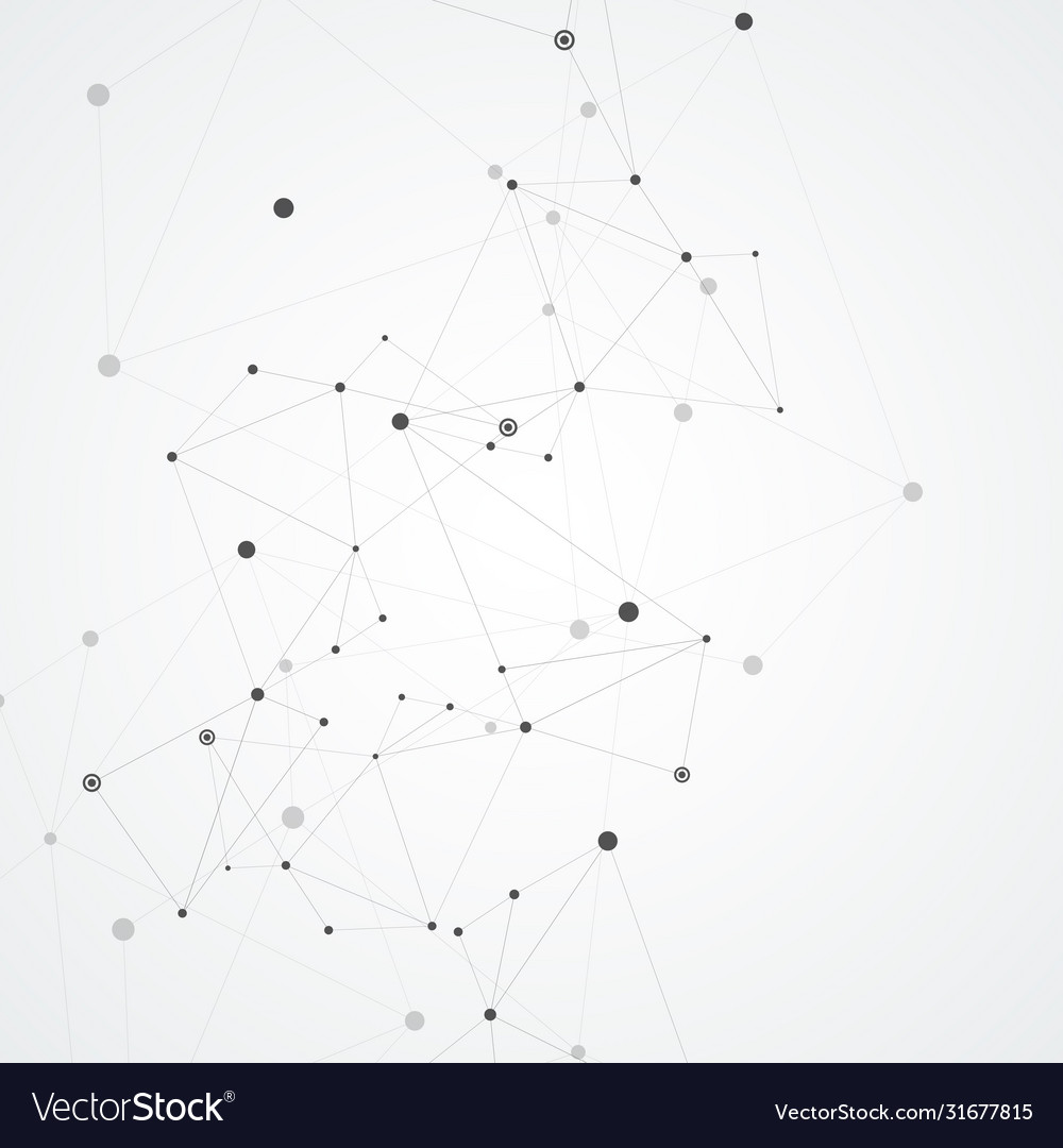 Connected abstract pattern with dots vector image Connected abstract pattern with dots