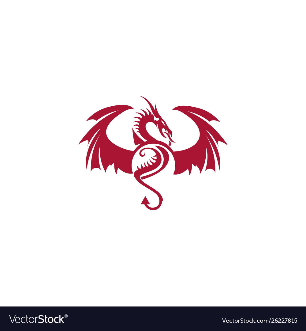 Dragon logo template Royalty Free Vector Image