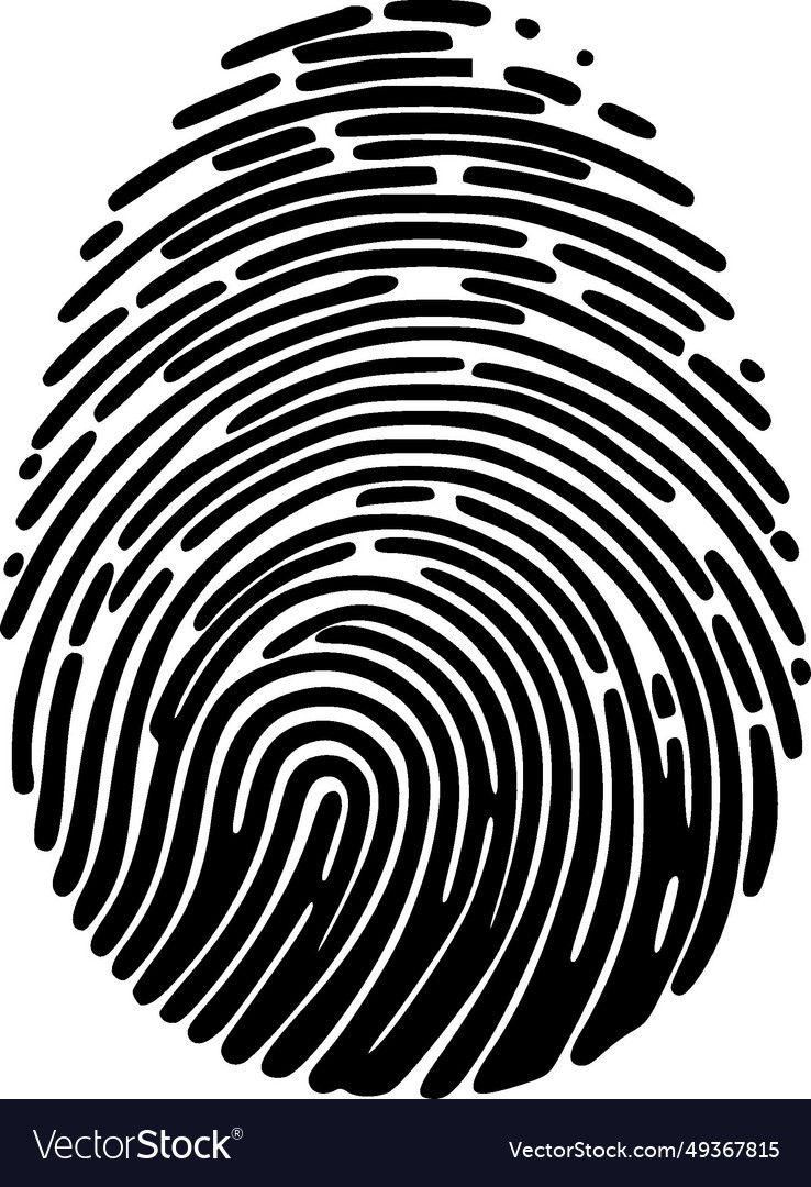 Fingerprint - minimalist and flat logo Royalty Free Vector