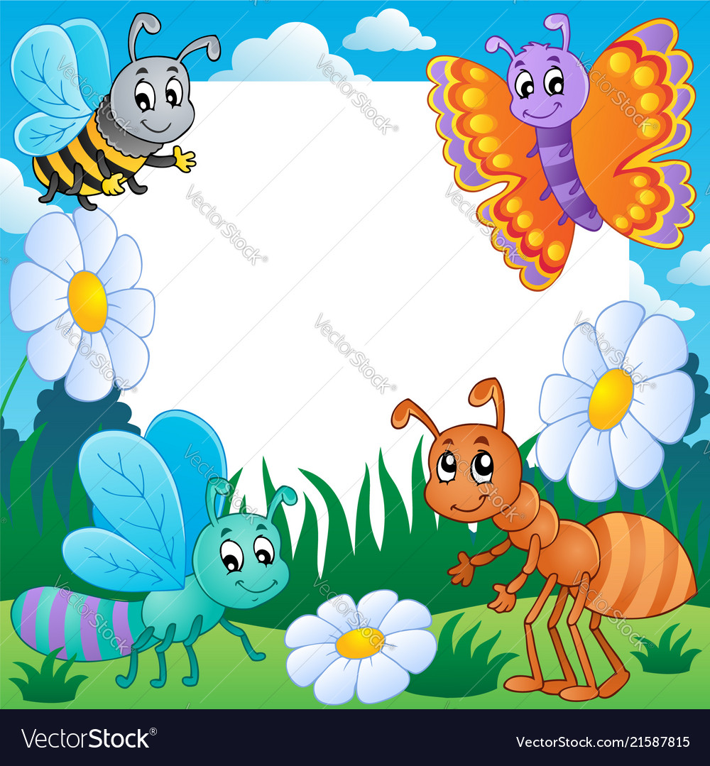 Frame with bugs theme 3