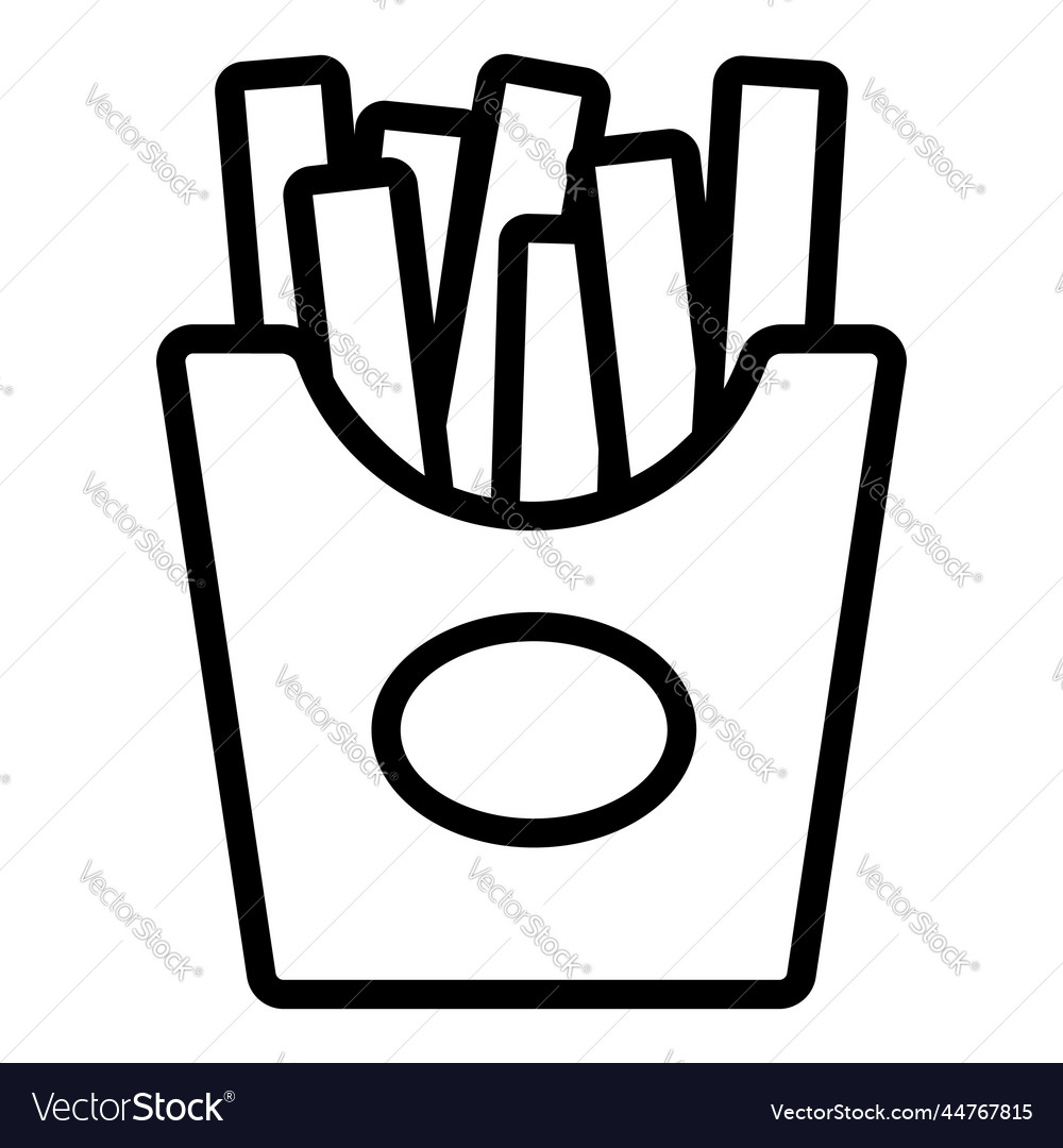 Fries Line Icon einfach kreativ