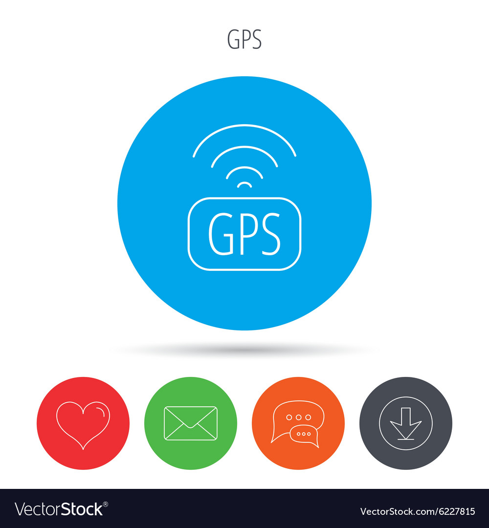 Gps navigation icon map positioning sign