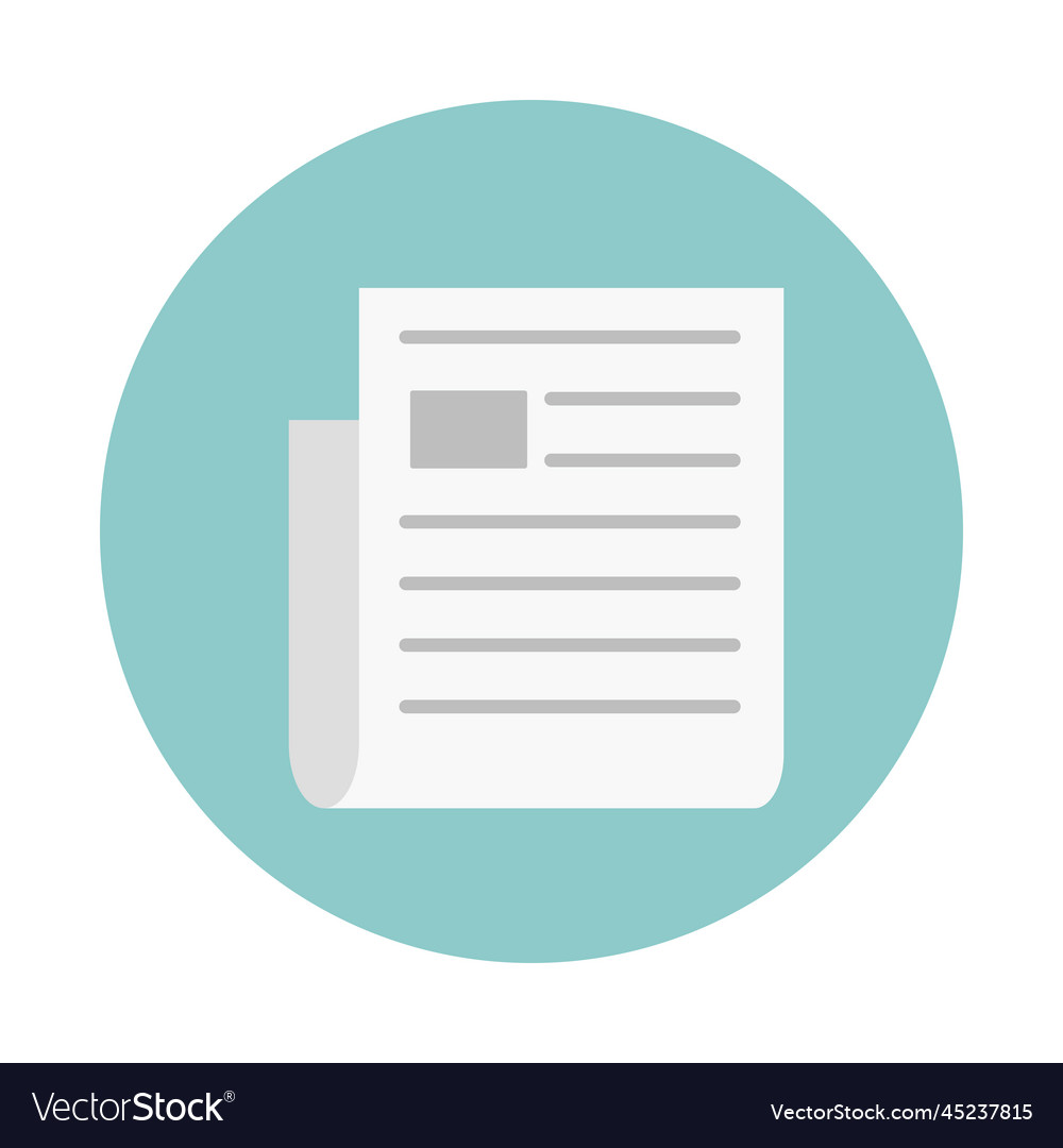 Modern newspaper icon or newsletter Royalty Free Vector