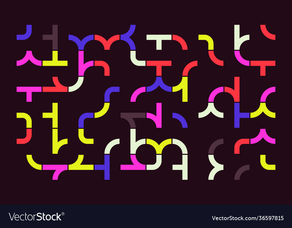 Neon abstract pattern design vector image Neon abstract pattern design
