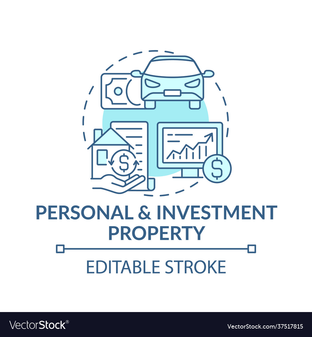 Personal and investment property concept icon