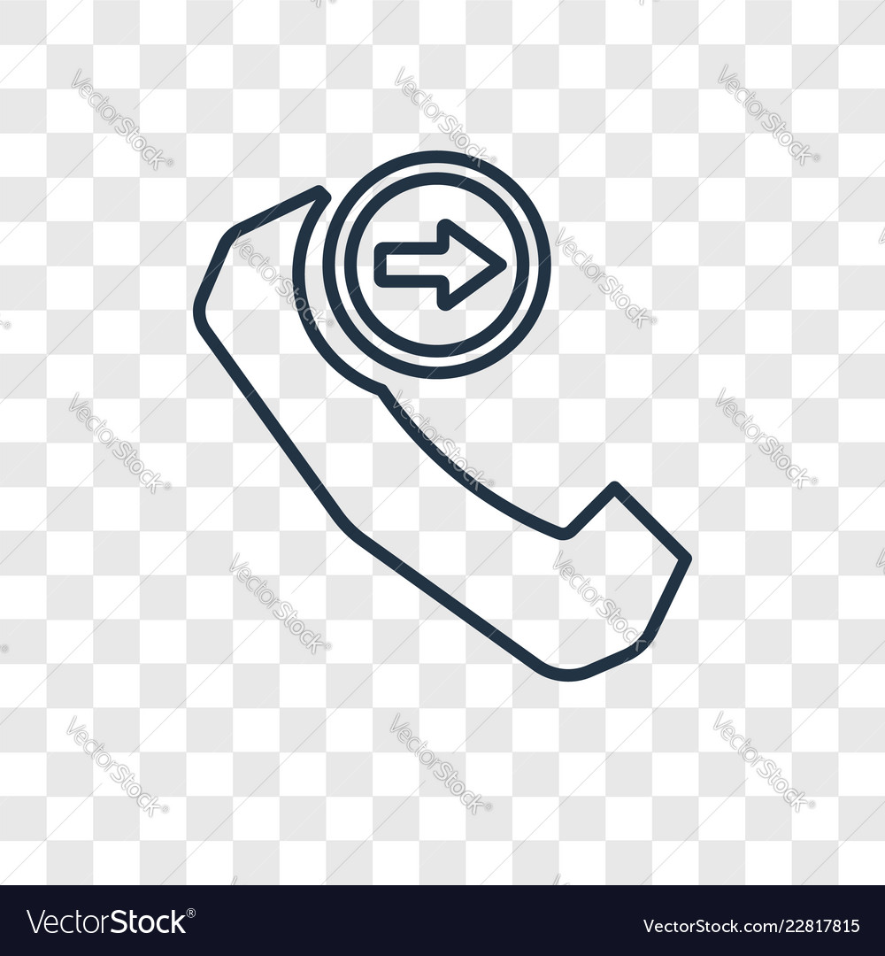 Phone with right arrow concept linear icon