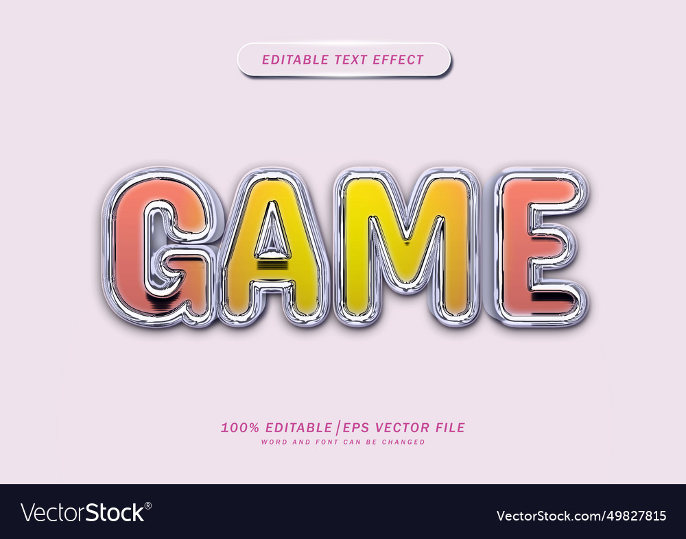 Realistic style text effect editable vector image Realistic style text effect editable