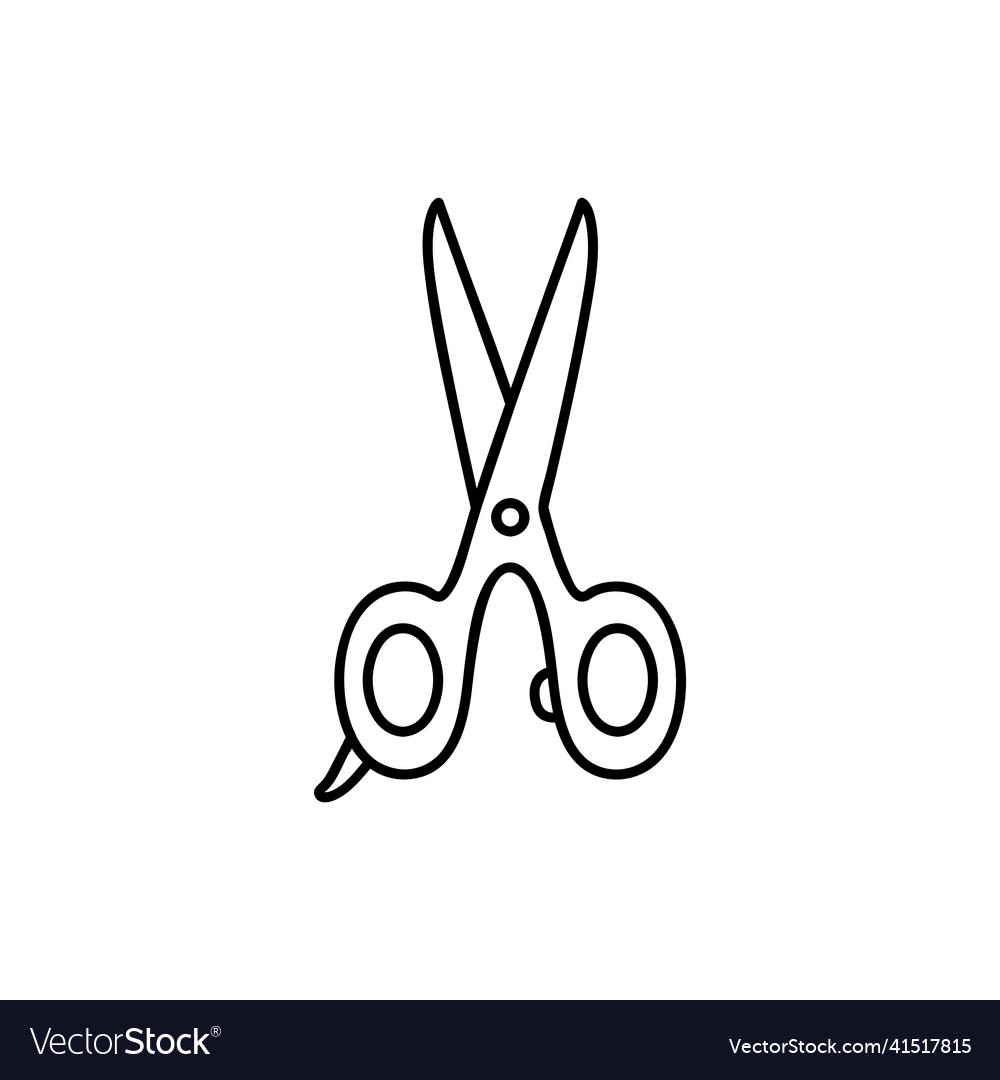 Scissors line icon outline sign linear style vector image Scissors line icon outline sign linear style
