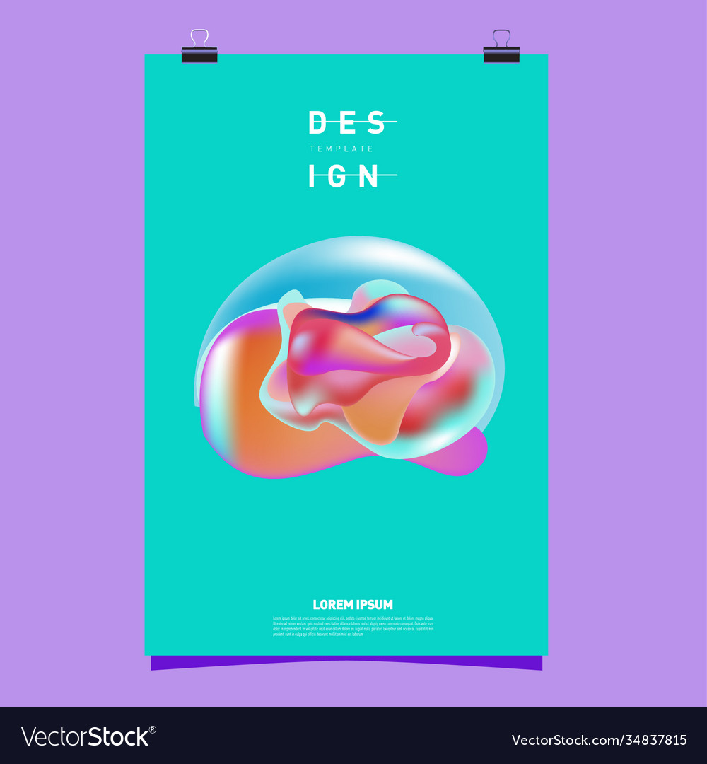 Simple abstract colorful fluid background