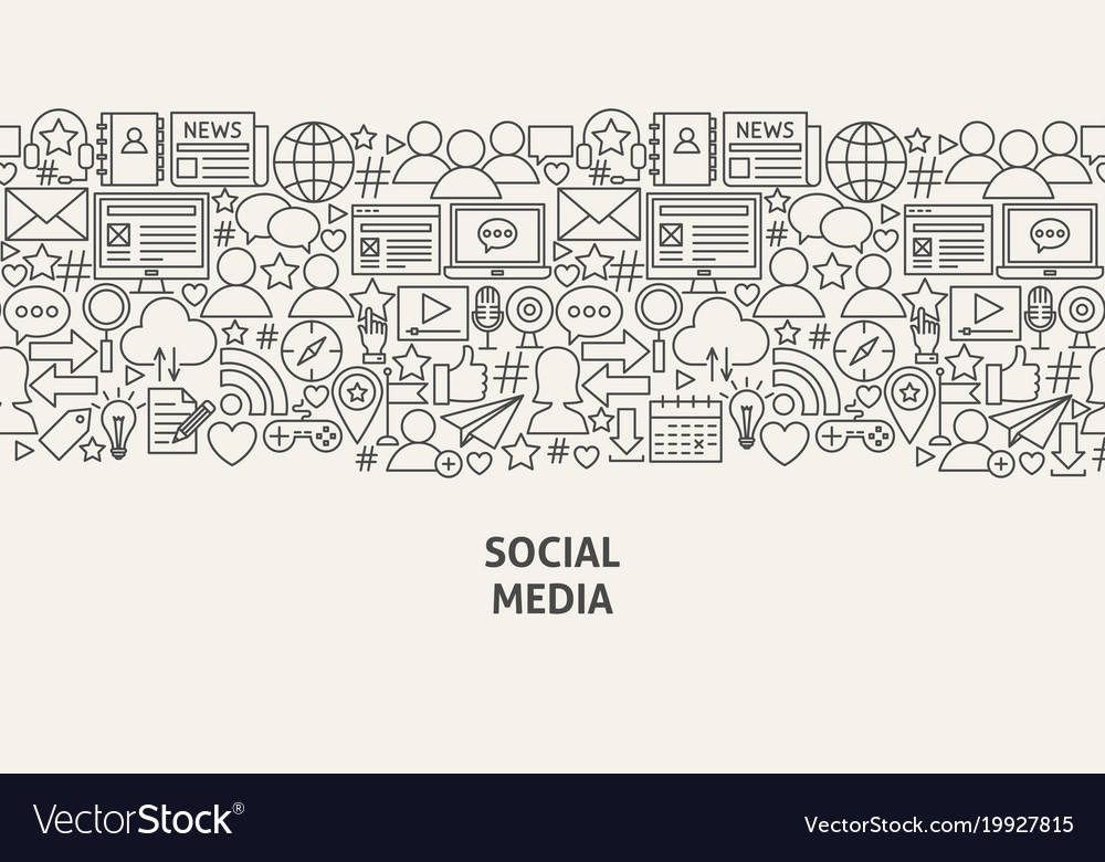 Social media banner concept Royalty Free Vector Image