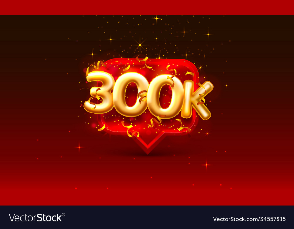 Thank you followers peoples 300k online social Vector Image