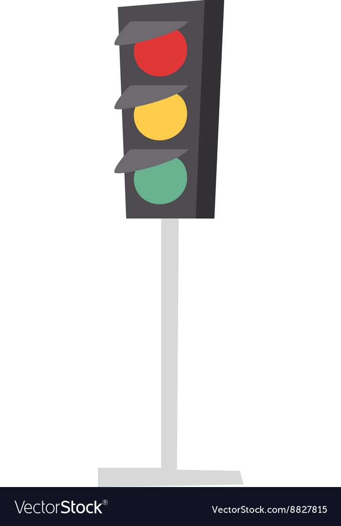 Traffic light isolated